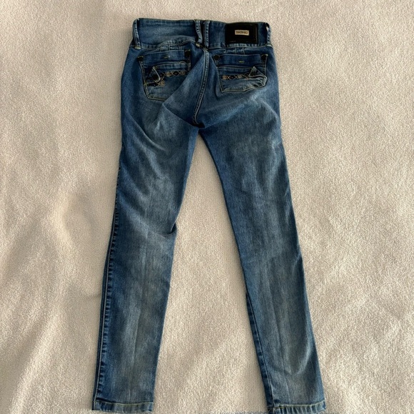 Stylish Blue Distressed Women's Jeans, Size 5 - Picture 2 of 4
